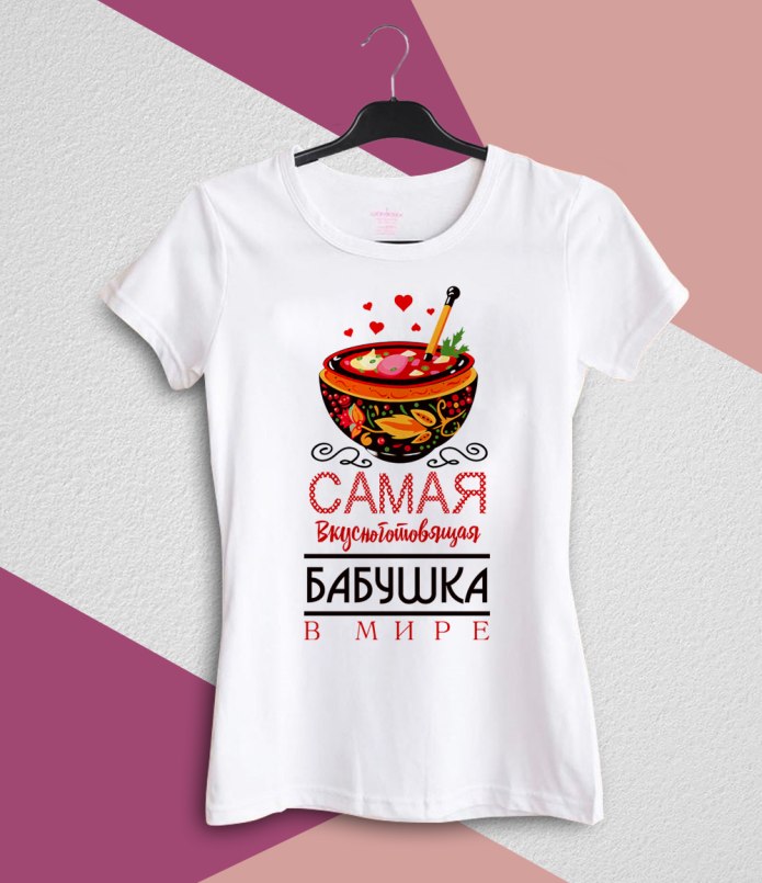 Футболка с принтом бабушка