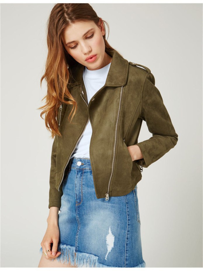 Байкерская куртка женская Zara замшевая