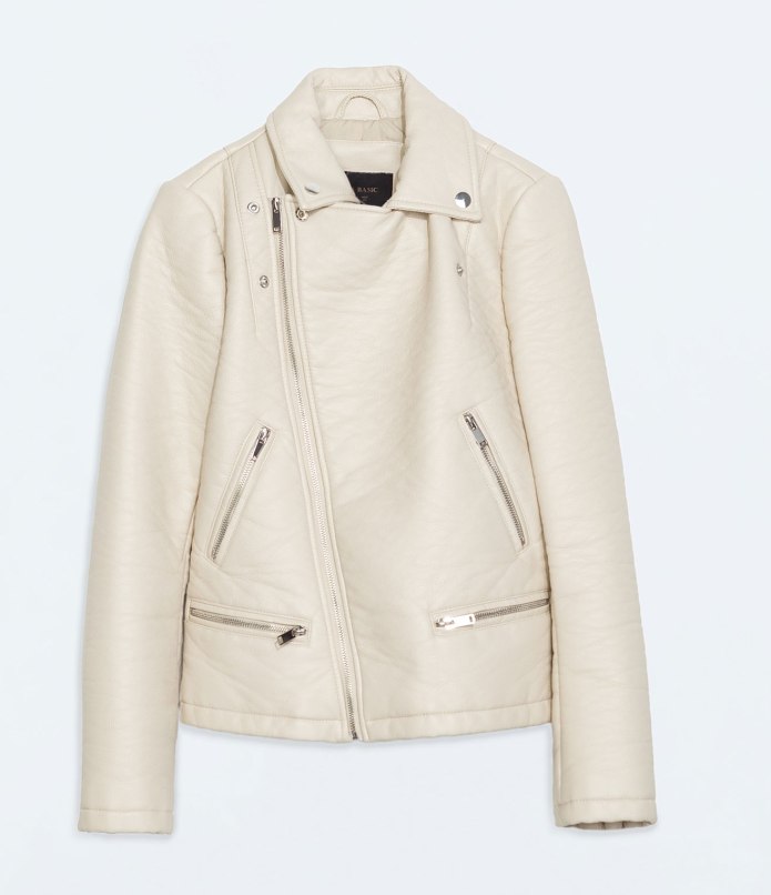 Белая кожанка Zara