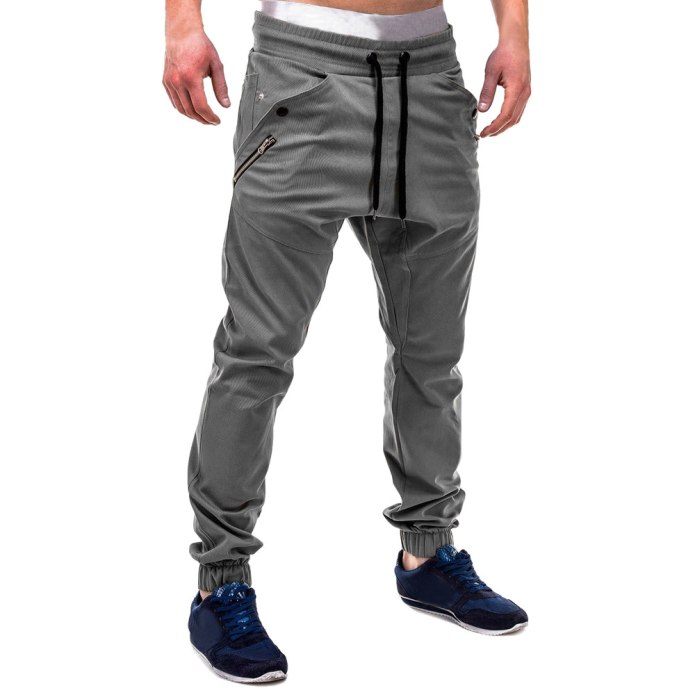 Solid Drawstring Cargo Jogger Pants