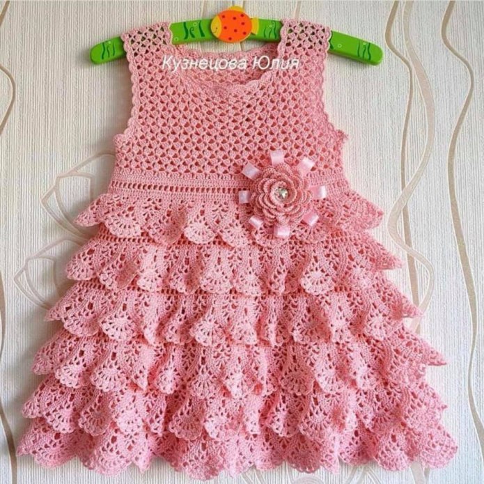 Детские платья крючком