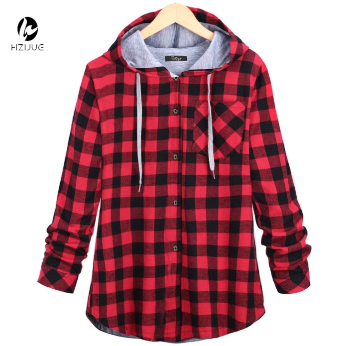 Plaid Shirt рубашка с капюшоном