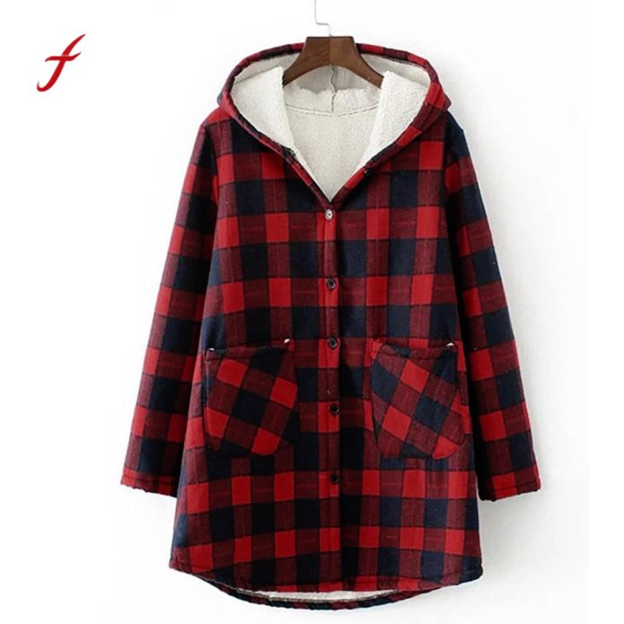 Plaid Shirt рубашка с капюшоном женская