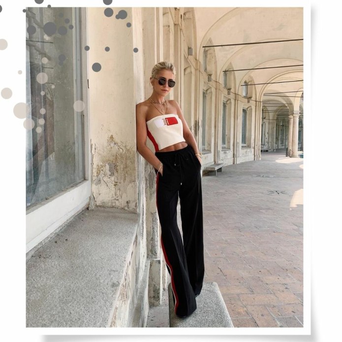 Серые брюки палаццо Zara