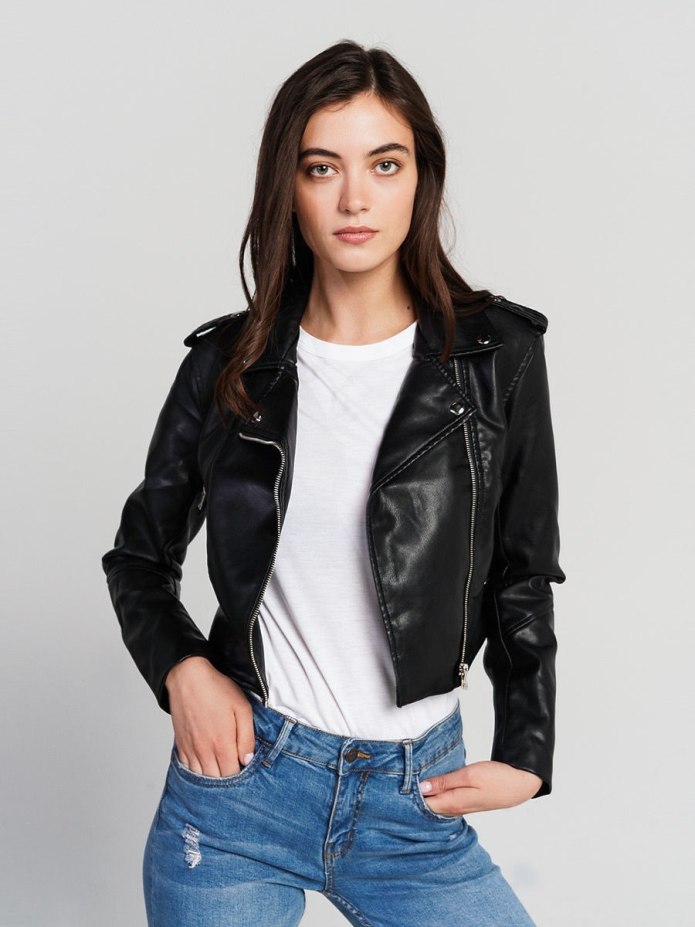 Leather Biker Jacket acne Studios