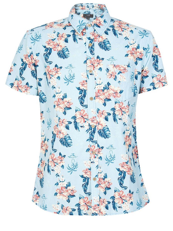 H&M рубашка с цветами