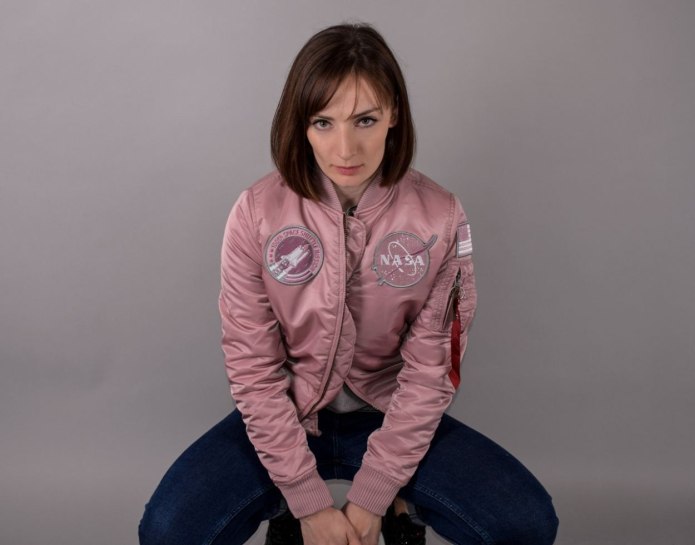 Boohoo Baby Blue Oversized Varsity Jacket