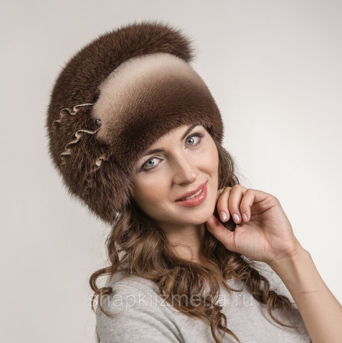 Норковая шапка женская