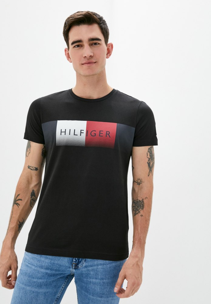 Футболка Полло Tommy Hilfiger мужская черная