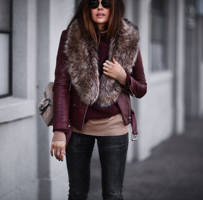 Leather & fur - Philipp plein женская