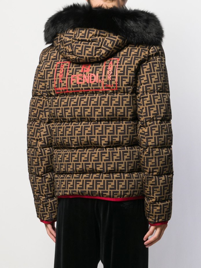 Fendi пуховик с логотипом FF