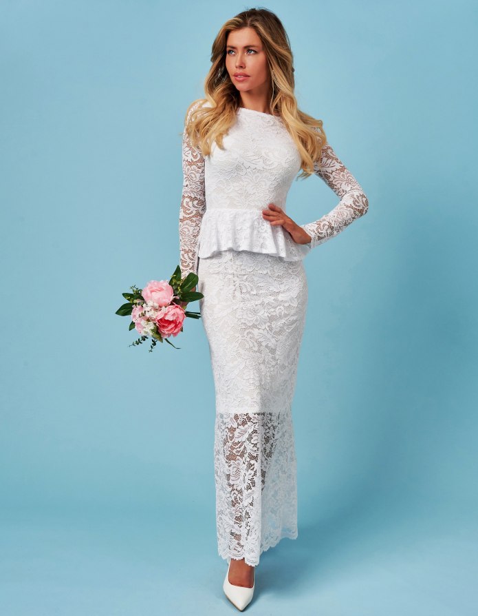 Платье Elie Saab черное кружевное в пол