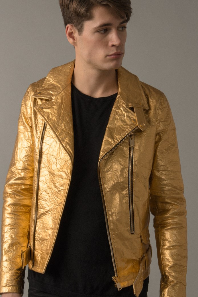 Morato Gold Leather Jacket