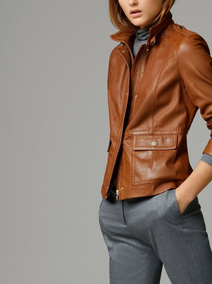 Куртка женская Porsche Design Leather Braun