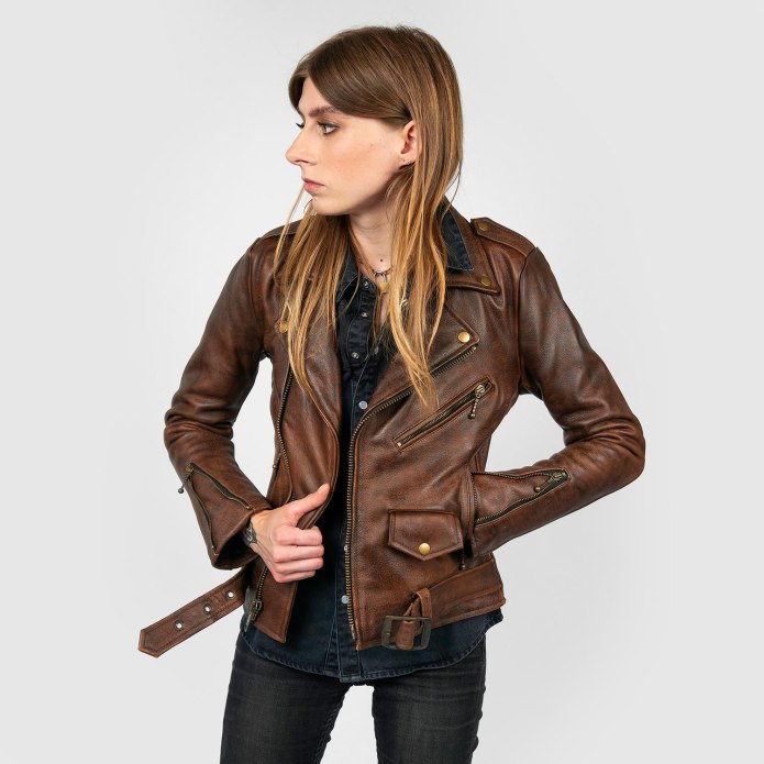 Suede Leather Jacket Collarless