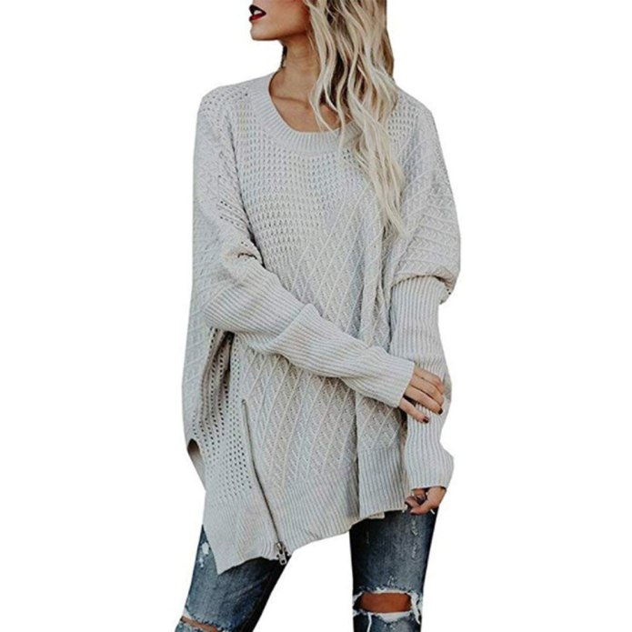 Джемпер Oversize с v образным вырезом