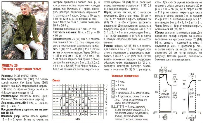 Вязание спицами женский свитер схема и описание