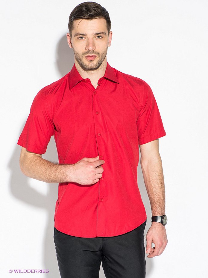 Рубашка с коротким рукавом. Красная рубашка с коротким рукавом. Красная сорочка мужская. Яркие мужские рубашки с коротким рукавом. Красная рубашка мужская однотонная.