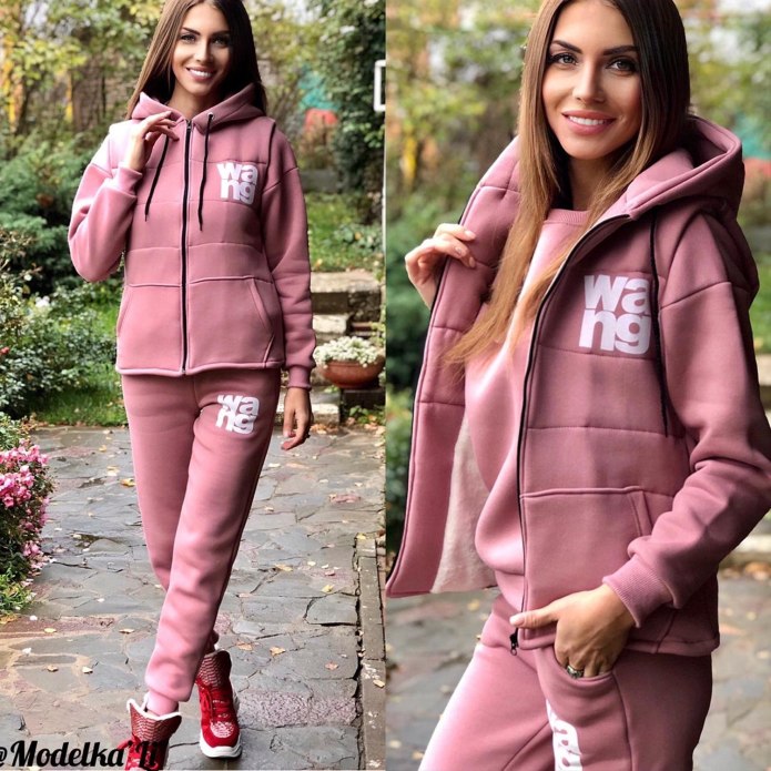 Спортивный костюм женский теплый тройка с начесом