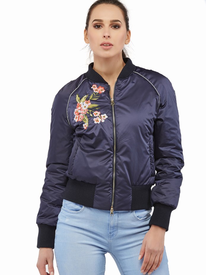 Boohoo Baby Blue Oversized Varsity Jacket