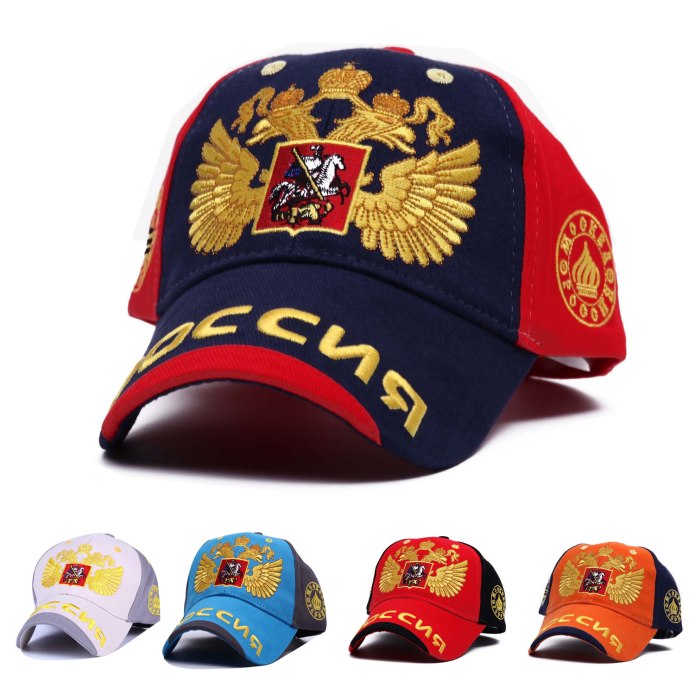 Кепки с российским гербом