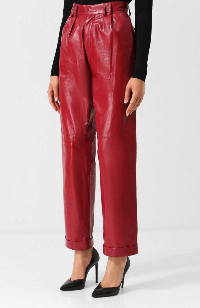 Zara Slouchy кожаные штаны