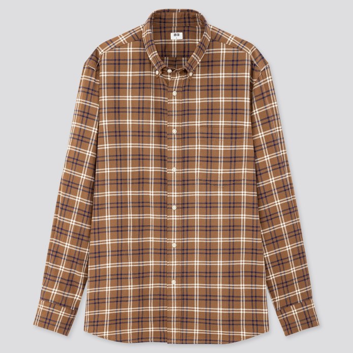Розовая рубашка Uniqlo мужская