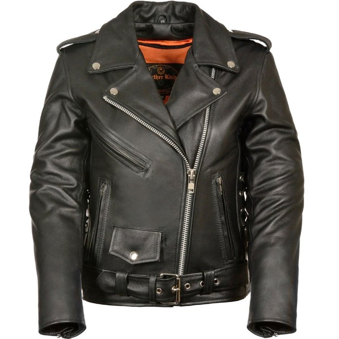 - Leather Motorcycle Jacket lj603