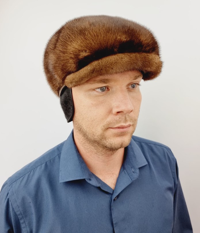 Кепка из белой норки