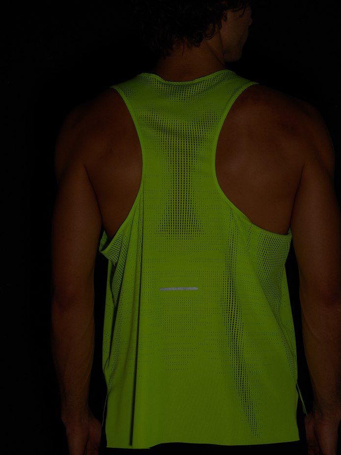 Майка Беговая ASICS Singlet Usain (t237z6-j290, салатовый, черный, PR, L)