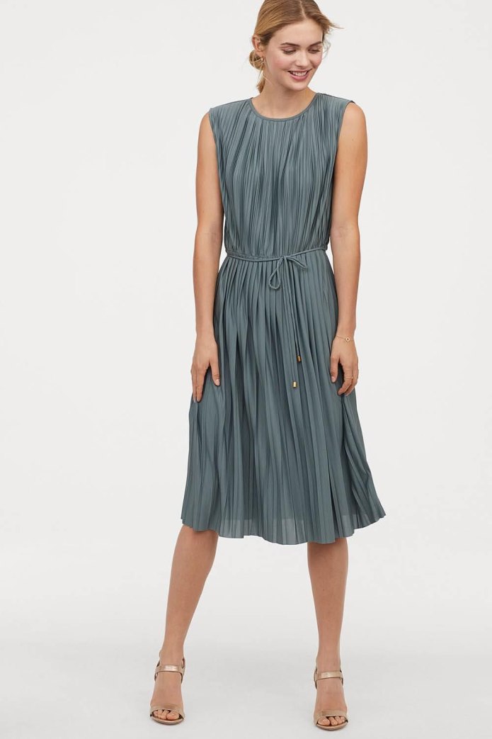 Платье с плиссировкой h&m