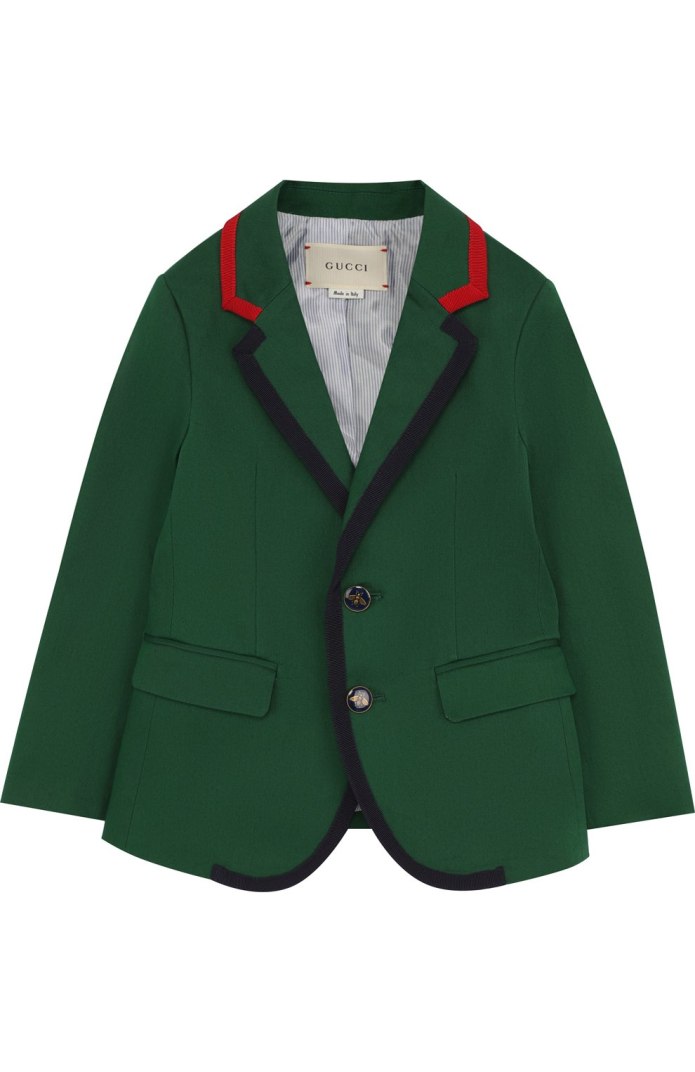 Однобортный хлопковый пиджак Gucci