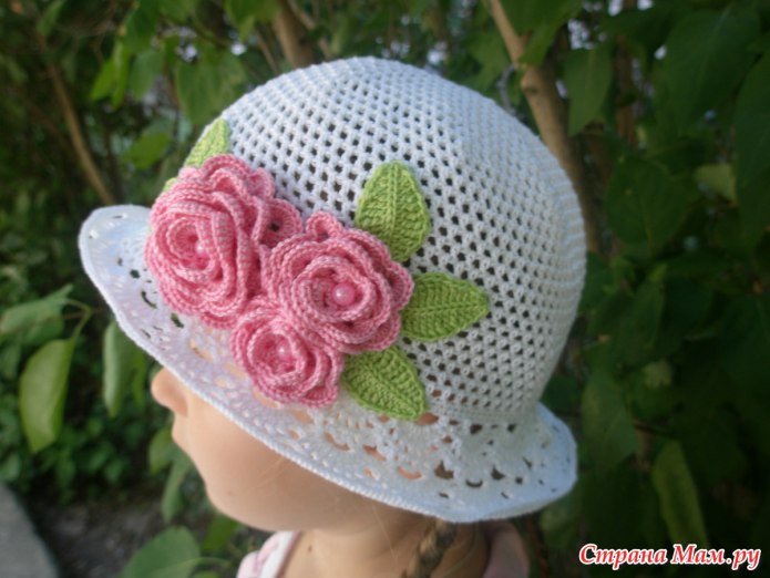 Ажурная шляпка крючком