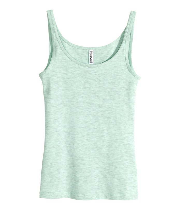 Мятный топ h&m