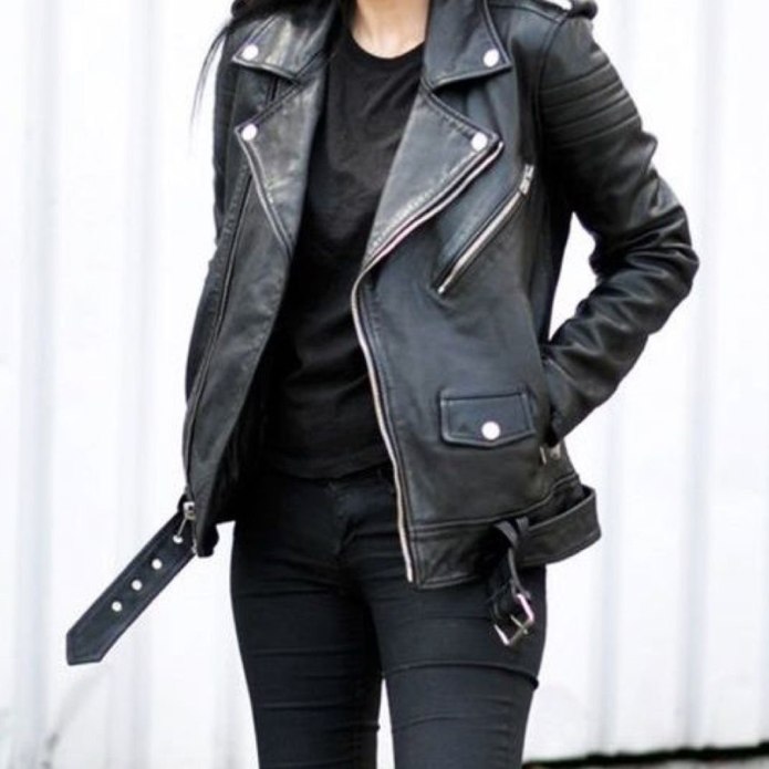 Leather Biker Pilot куртка женская