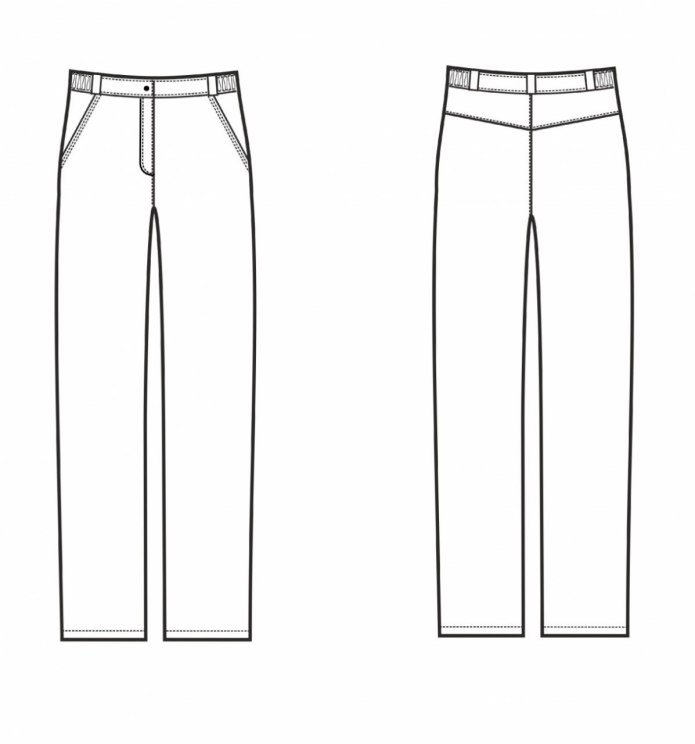 Рисунок мужских штанов
