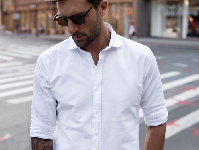 White Shirt for Black man