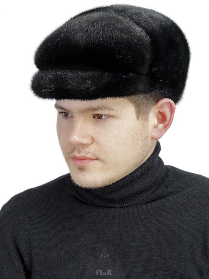 Кепка восьмиклинка с ушками мужская зимняя