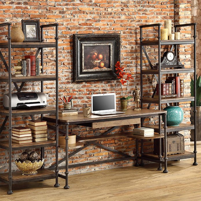 Компьютерный стол лофт Loft Wood Studio