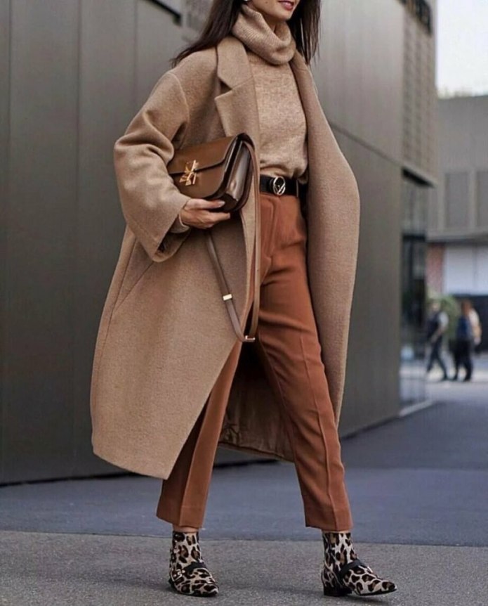 Пальто оранж Street Style