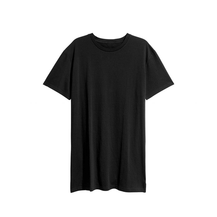 Черная футболка Oversize бланковая
