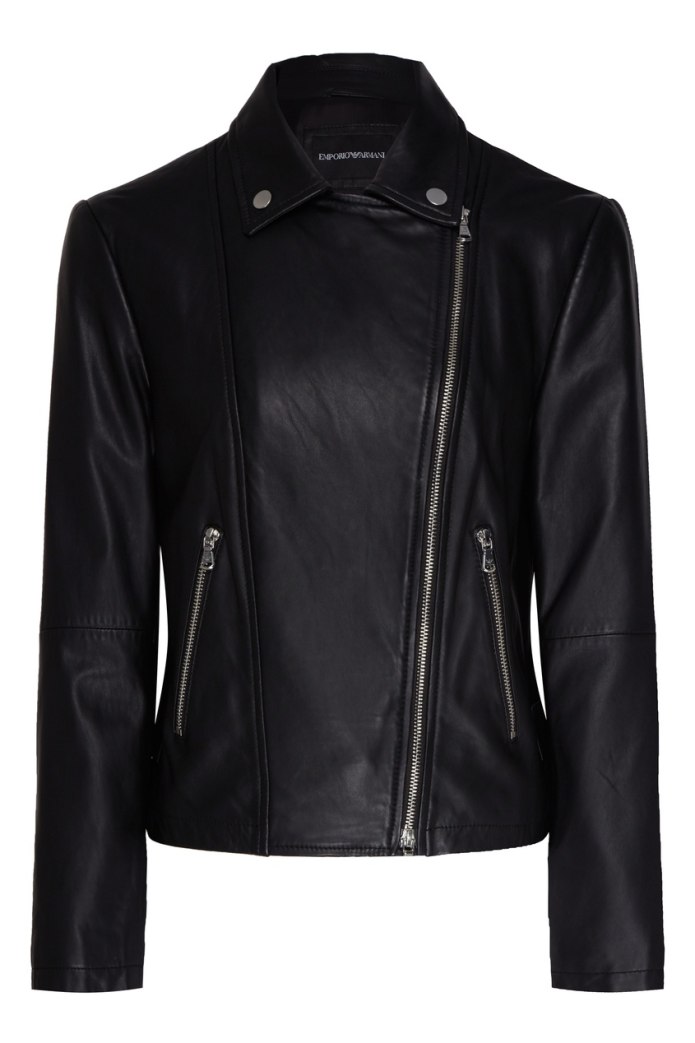 Armani Exchange кожаная куртка белая
