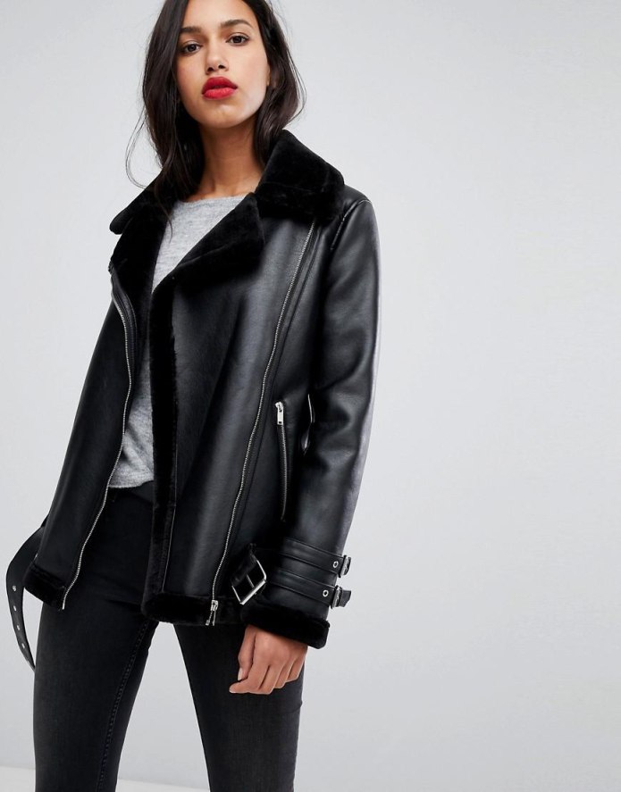 Дубленка Авиатор Bershka