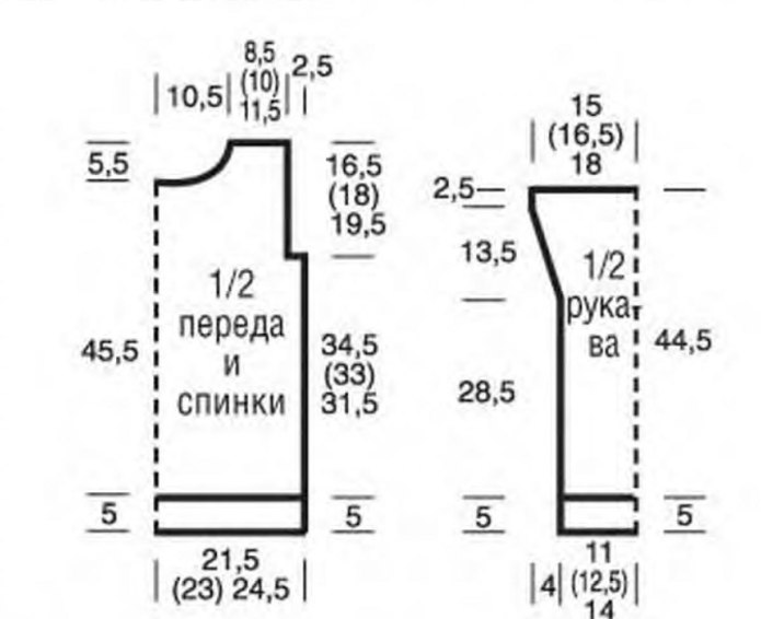 Двухцветный свитер схемы