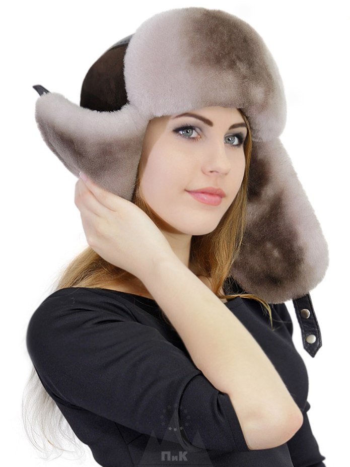 Шапка из мутона Катрия Песочная