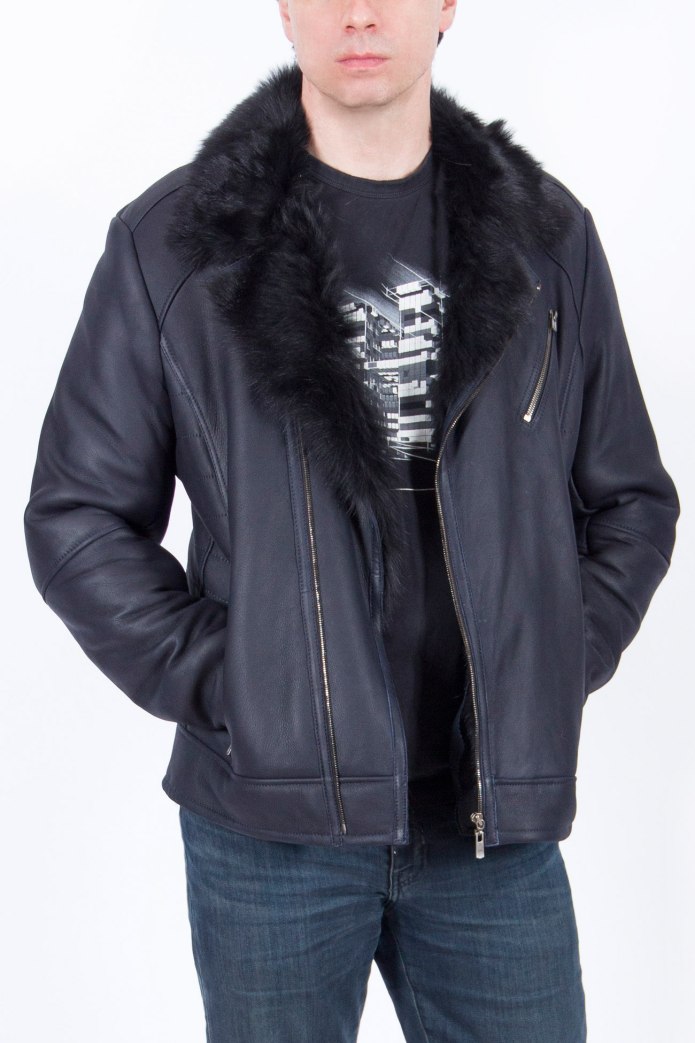 Mens Shearling Jacket b3 Flight Jacket Sheepskin Aviator Winter Coat fur Bomber Leather Jacket