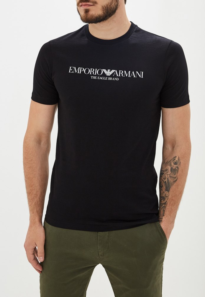 Ea7 Emporio Armani футболка мужская черная ershtuluyn