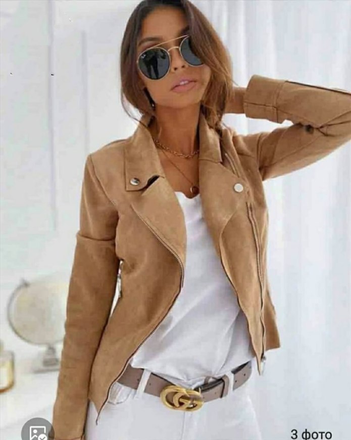 Fendi косуха кожаная