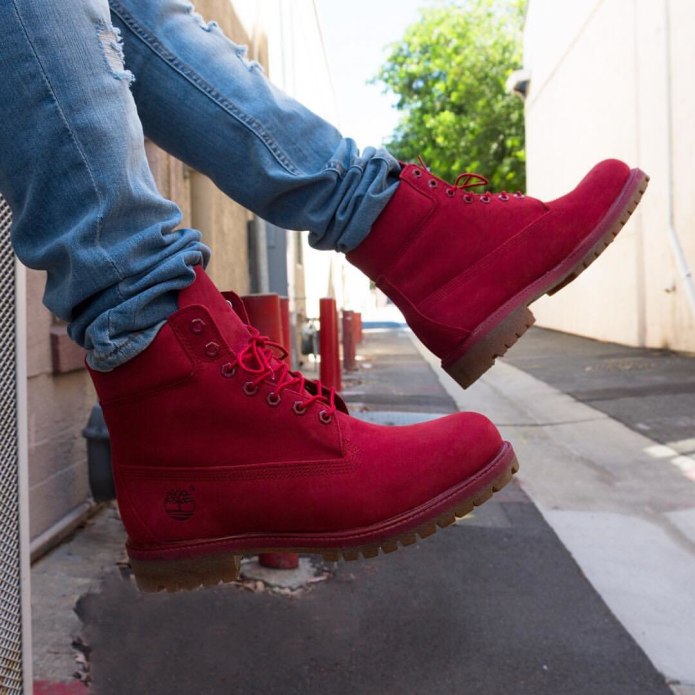 Мужские ботинки Timberland с красным