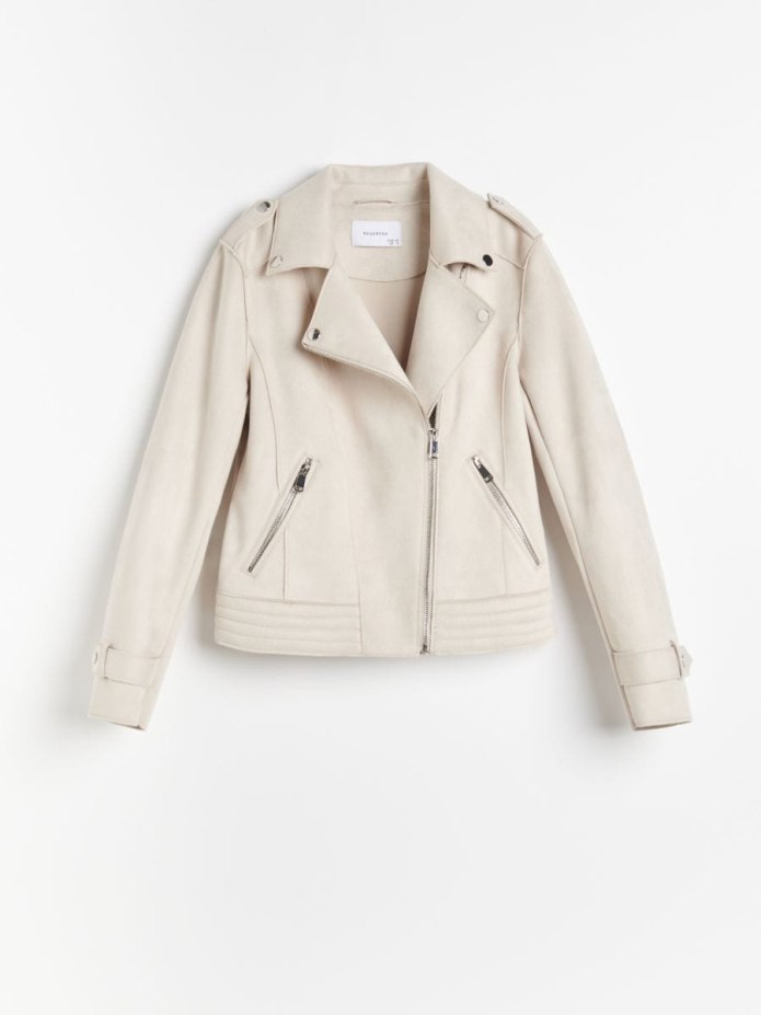 Белая кожанка Zara